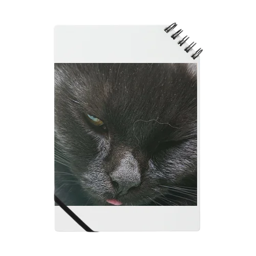 舌が出てる黒い猫 ノート