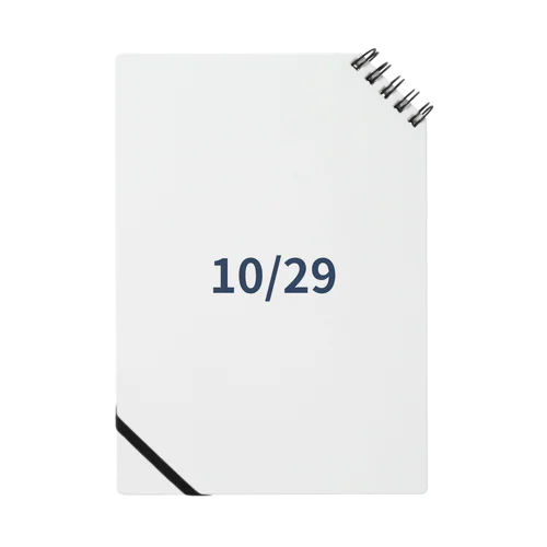 日付グッズ　10/29バージョン Notebook