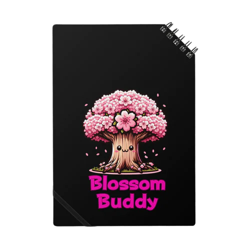 Blossom Buddy🌸 Sakura Smiles~black2 Notebook