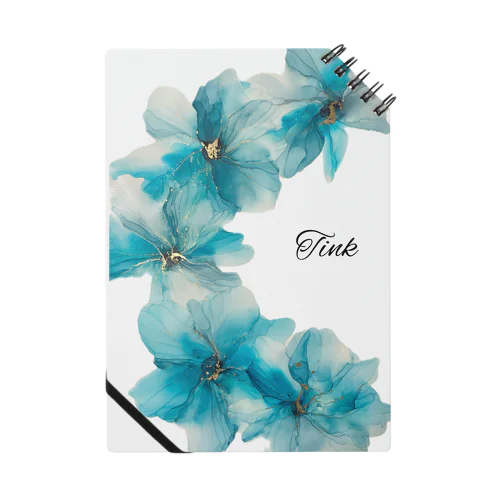 Tink ターコイズブルーflowerロゴ入り Notebook