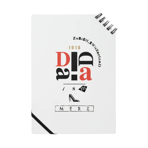 Dadaism art Typography Design Notebook