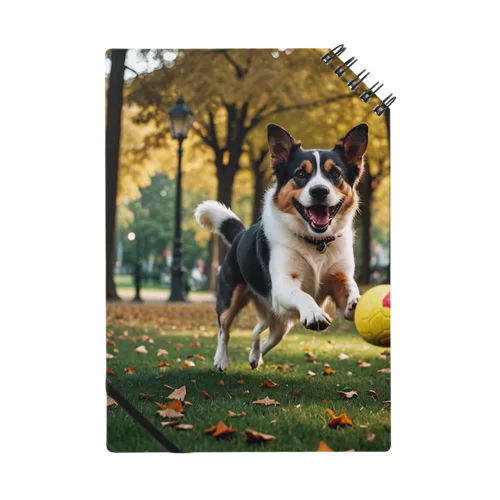 ボールと戯れる犬 Notebook