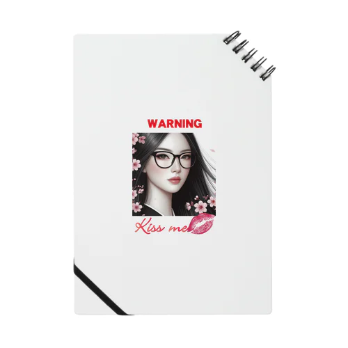 Warning KISS ME Notebook