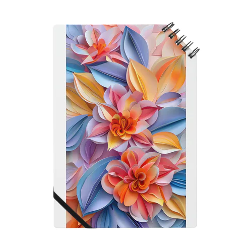 デジタル３D春の花柄紙細工風アート Notebook