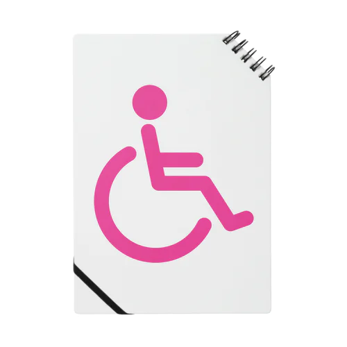 車椅子マーク（ピンク） ノート
