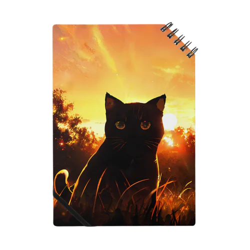 夕焼けと猫001 Notebook