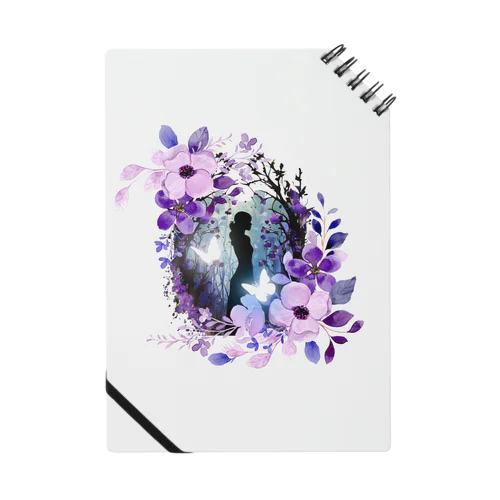 紫の花と影 ノート
