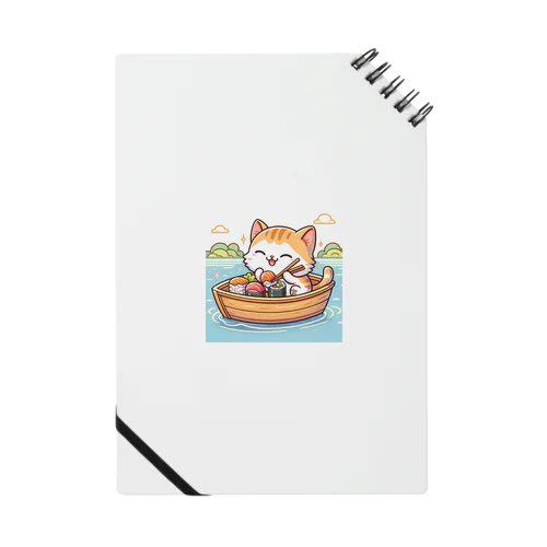 子猫が船で美味しいお魚食べたよ Notebook