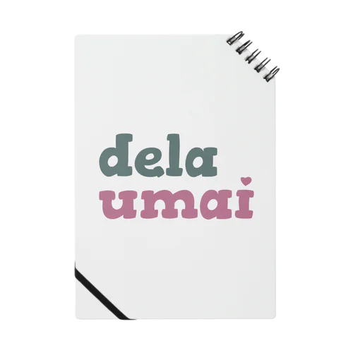 dela umai ロゴ ノート