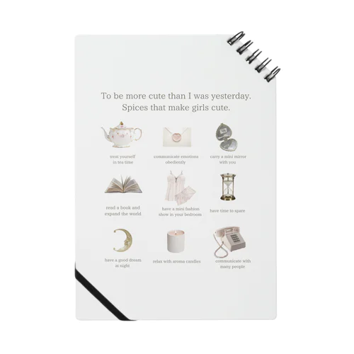 TIARA French girly spice notebook Notebook