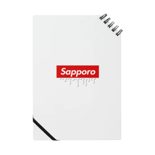  札幌 Sapporo ボックスロゴ 雪溶けてる Notebook