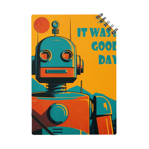 ポジティブな思考回路のレトロなロボットくん Notebook