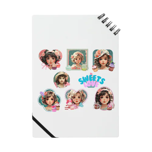 Sweets love girl〜ステッカーデザイン〜 Notebook