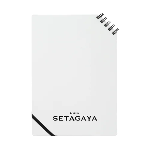 世田谷グッズ　ブラックlive in setagayaロゴ（setagaya item） ノート