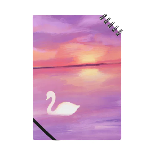 沈む夕日と白鳥🦢 Notebook