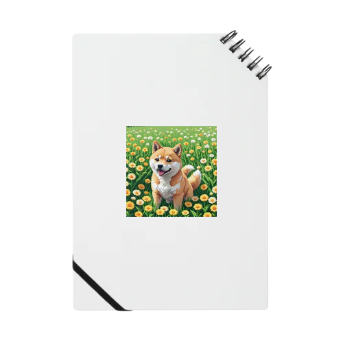 お花畑と柴犬 Notebook