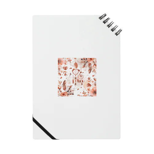 ハート　赤　飾り　羽根　葉　可愛い Notebook