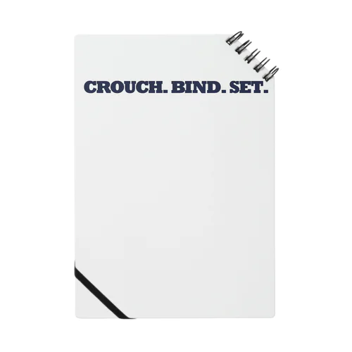 CROUCH.BIND.SET.  ラグビー  Notebook