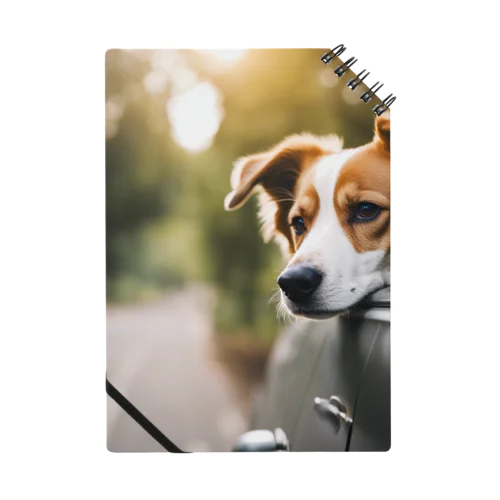 車に乗っている犬の顔 Notebook