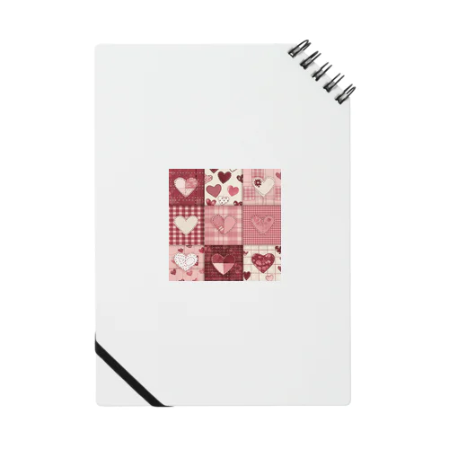 バレンタインチョコ　ハート　赤　ピンク　可愛い ノート