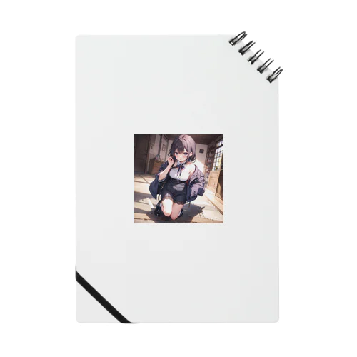00181-Anime girl with purple hair and blue eyes Notebook