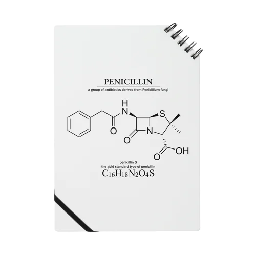 ペニシリン(青カビに含まれる抗生物質・感染症に対応）：化学：化学構造・分子式 Notebook