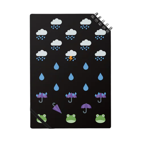 ☔ 絵文字 あめあめふれふれ 🐸 ノート