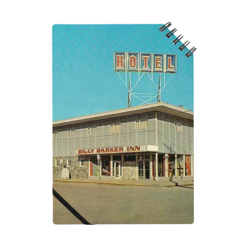 POSTCARD: BILLY BARKER INN, QUESNEL, BC, 1962 Notebook