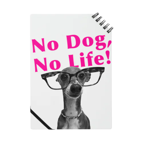 No dog,No life! ピンク ノート