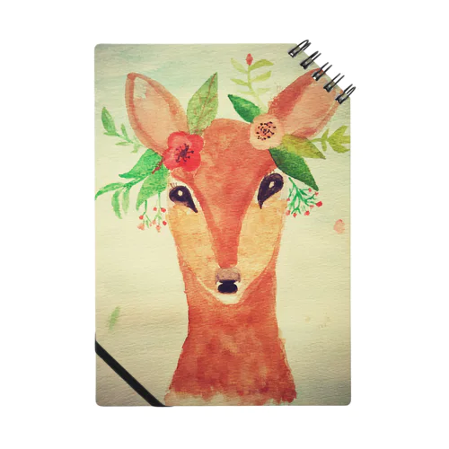 Gazelle watercolor painting design. Notebook