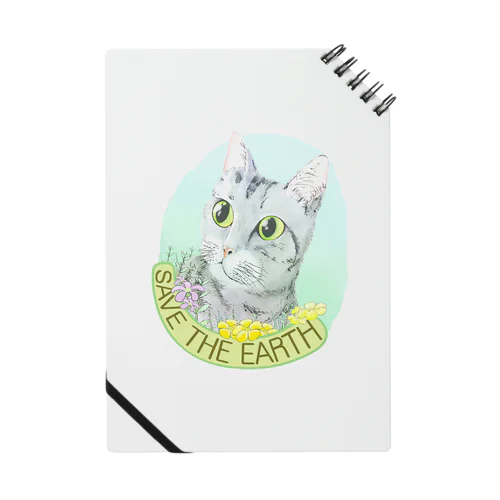 猫さんto野花2　save the earth Notebook