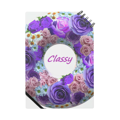 薔薇のリース　パープル　 Classy ノート