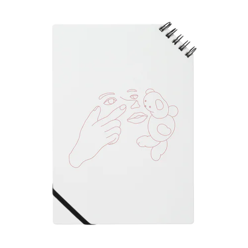 くまとテレパシー / light pink Notebook