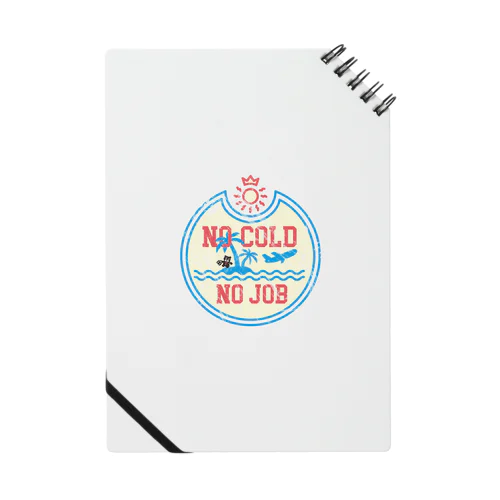 冬と仕事のない国の入国スタンプ(丸形) Notebook