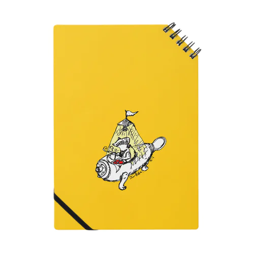 巣穴寝室のアナグマ（yellow） Notebook