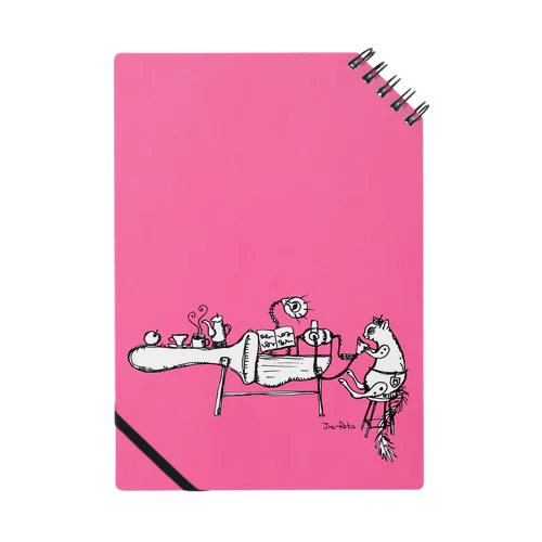 録音係のリス（pink） Notebook