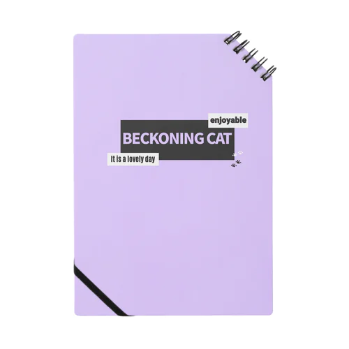 紫色のBeckoning cat（ロゴ） Notebook