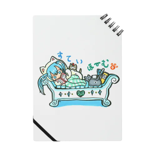 STAY HOME💙mikuと愛猫 Stay home♪ Notebook