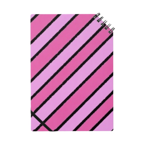 桃っぽいカラーストライプ Notebook