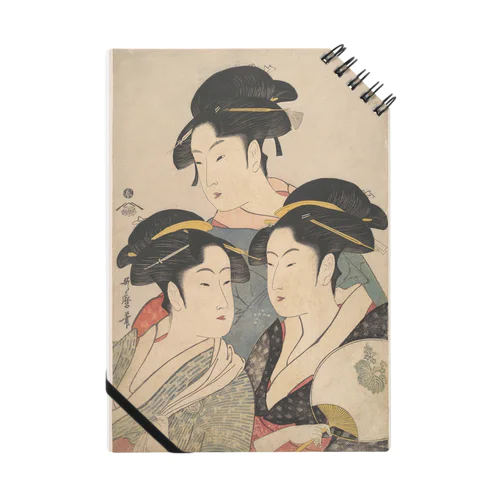 喜多川歌麿「三婦艶」美人画。 Notebook