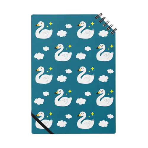 ねむり白鳥と雲のノート（ブルー） Notebook