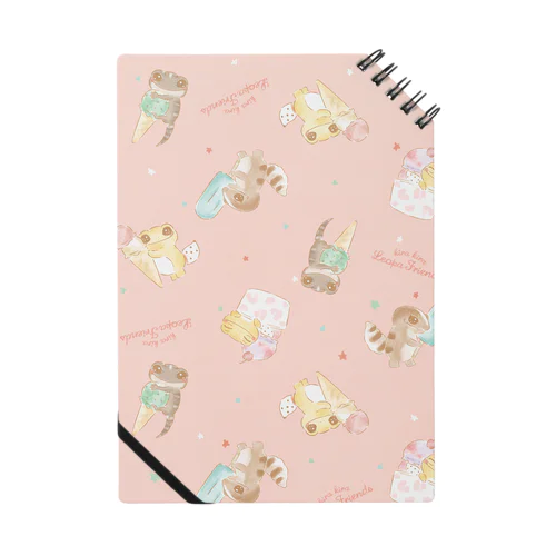 Happy ice cream きらきらレオパふれんず kirakira leopa Notebook