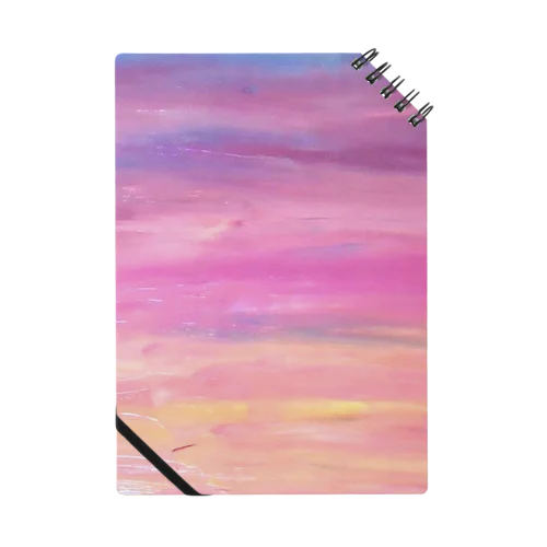 夕焼け絵の具パープル Notebook