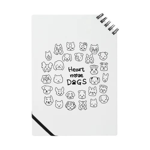 Heart nose DOGS（丸型） ノート