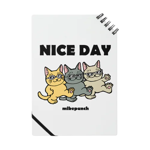 NICE DAY グラサンにゃんこ Notebook