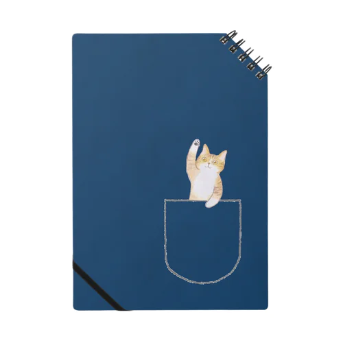 ポケットからひょっこり★きじ白猫のみるく Notebook