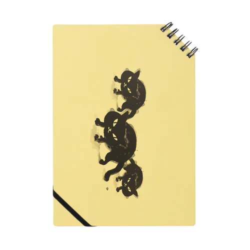 黒猫ちゃん（黄色バック） Notebook