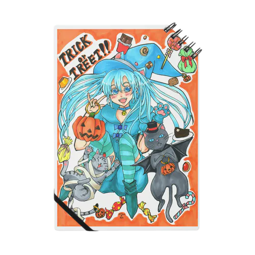 ⋆⸜🍭trick or treat🍬⸝⋆魔法少女miku with 使い魔にゃんズ Notebook