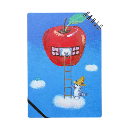 麦藁帽子をかぶった猫　空飛ぶりんごの家 ノート