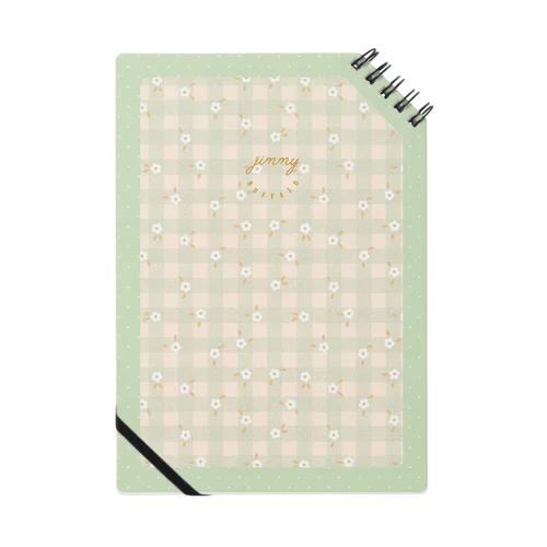 Jimmy Buffalo - Daisy Gingham ミント Notebook